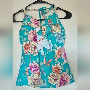 Apt. 9 Pink Sleeveless Ruffled Tank Top